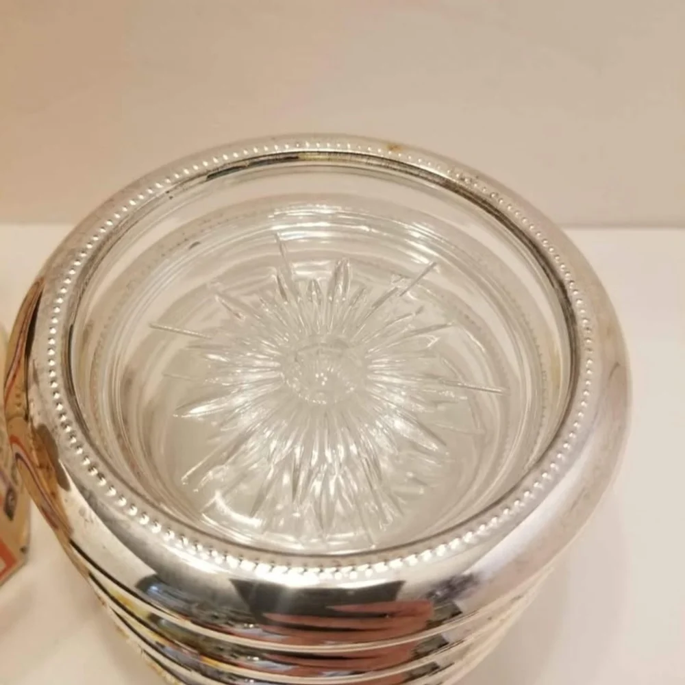 Silver & Crystal Coasters Set